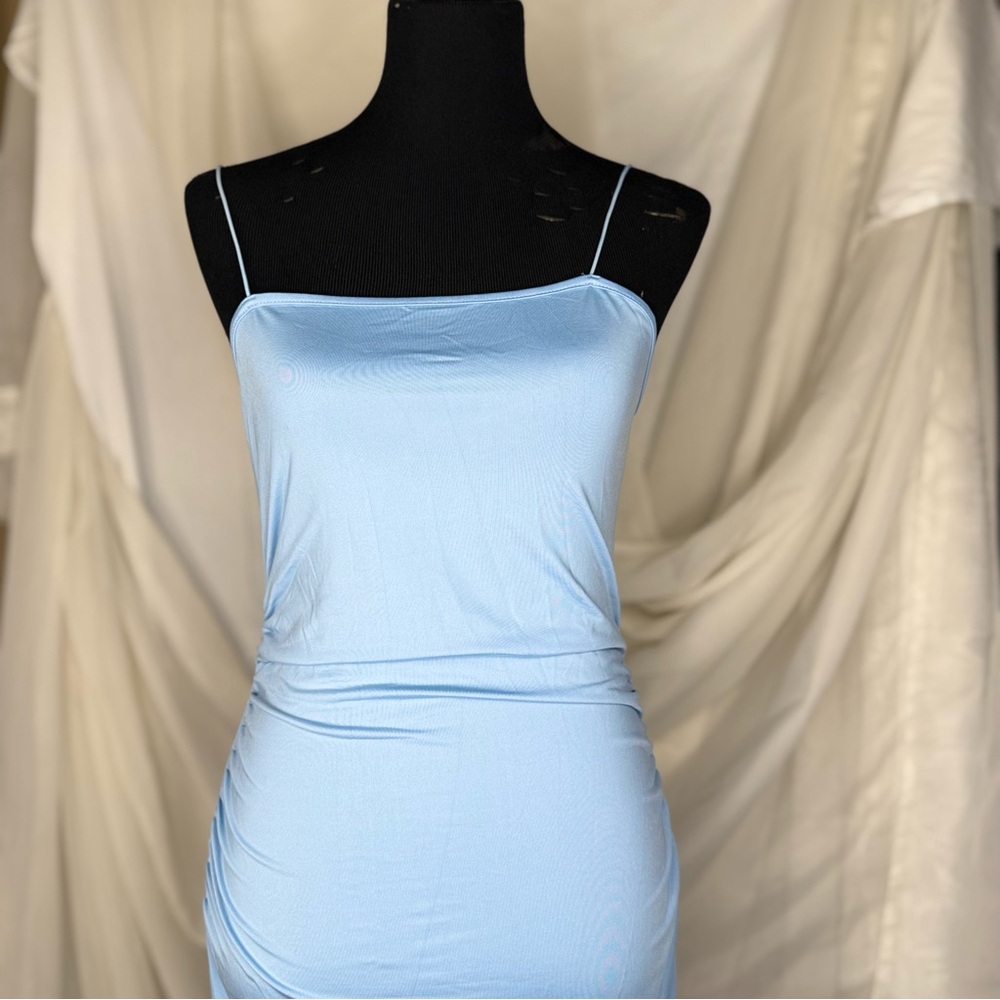 SHEIN Light Blue Spaghetti Strap Dress